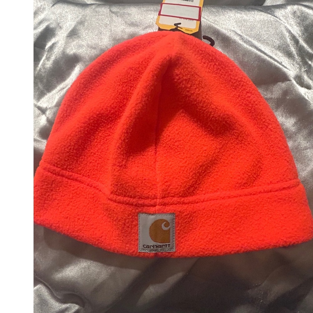 Carhartt Mens Fleece Beanie Bright Orange AH0207-M One Size NWT